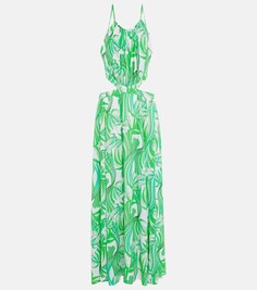 Платье макси с принтом Arabella MELISSA ODABASH, зеленый