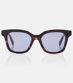 Солнцезащитные очки в квадратной оправе Moncler, коричневый