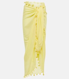 Пляжная юбка с украшением из парео MELISSA ODABASH, желтый