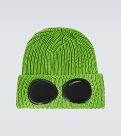 Шапка Goggle из шерсти C.P. Company, зеленый
