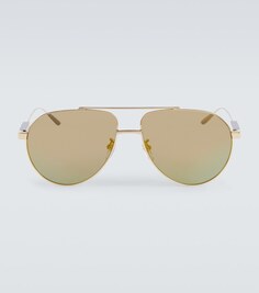 Солнцезащитные очки-авиаторы Gucci, золотой