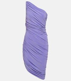 Мини-платье Diana из джерси на одно плечо NORMA KAMALI, фиолетовый