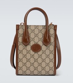 Холщовая сумка-тоут маленького размера GG Supreme Gucci, бежевый