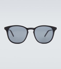 Круглые солнцезащитные очки из ацетата и металла Gucci, черный