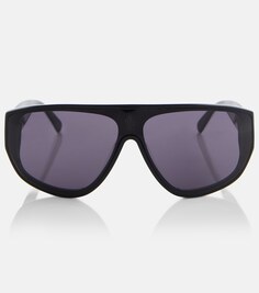 Солнцезащитные очки Tronn с плоским верхом Moncler, черный