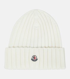 Шапка из натуральной шерсти Moncler, белый