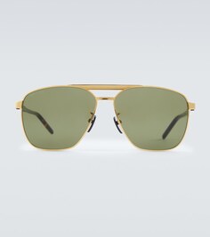 Солнцезащитные очки-авиаторы Gucci, зеленый