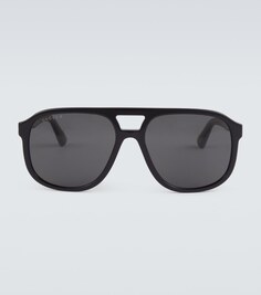 Солнцезащитные очки-авиаторы Gucci, черный