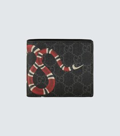 Кошелек GG Supreme с принтом Kingsnake Gucci, черный