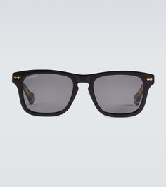 Квадратные солнцезащитные очки Gucci, черный