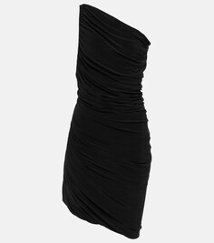 Платье миди Diana из джерси на одно плечо NORMA KAMALI, черный