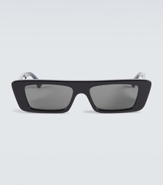 Солнцезащитные очки в прямоугольной оправе с логотипом Gucci, черный