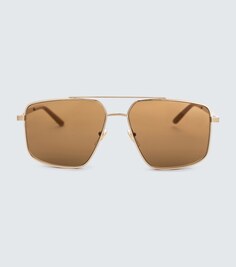 Солнцезащитные очки-авиаторы из металла Gucci, золотой