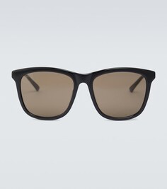 Солнцезащитные очки в квадратной оправе из ацетата Gucci, черный