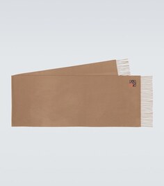 Кашемировый шарф Anagram Loewe, коричневый