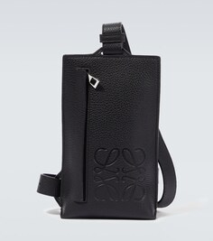 Кожаная сумка через плечо с вертикальной Т-образной ручкой Loewe, черный