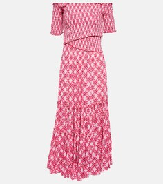 Платье миди Soledad с принтом POUPETTE ST BARTH, розовый
