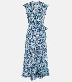 Платье миди Aude с принтом POUPETTE ST BARTH, разноцветный