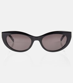 Солнцезащитные очки SL M115 в оправе «кошачий глаз» Saint Laurent, черный