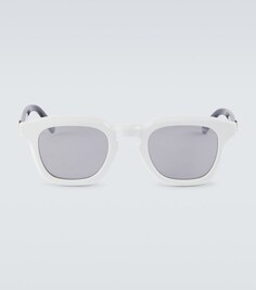 Солнцезащитные очки в квадратной оправе Moncler, белый