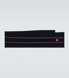 Шерстяной шарф в рубчик Moncler, серый