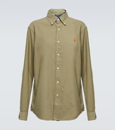 Хлопковая оксфордская рубашка Polo Ralph Lauren, зеленый