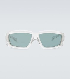 Солнцезащитные очки прямоугольной формы Rick Owens, белый