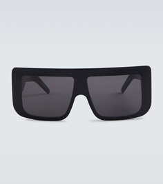 Солнцезащитные очки Documenta в квадратной оправе Rick Owens, черный