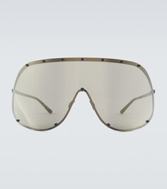 Солнцезащитные очки в массивной оправе Rick Owens, серый