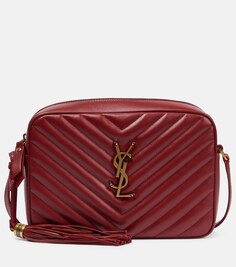 Кожаная сумка через плечо Lou Camera Saint Laurent, красный