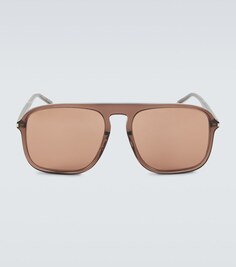 Солнцезащитные очки-авиаторы SL 590 Saint Laurent, коричневый