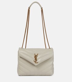 Маленькая кожаная сумка через плечо Loulou Saint Laurent, белый