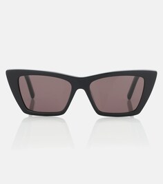Солнцезащитные очки SL 276 Mica в оправе «кошачий глаз» Saint Laurent, черный