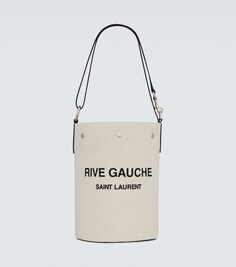 Холщовая сумка-ведро Rive Gauche Saint Laurent, белый