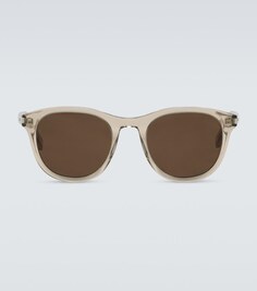Солнцезащитные очки в прозрачной оправе Saint Laurent, коричневый