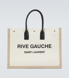 Холщовая сумка-тоут Rive Gauche Saint Laurent, бежевый