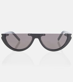 Солнцезащитные очки SL 563 &quot;кошачий глаз&quot; Saint Laurent, черный