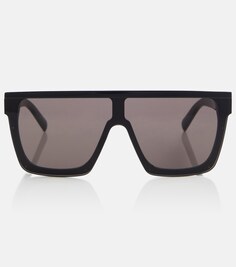 Солнцезащитные очки SL 607 Shield Saint Laurent, черный