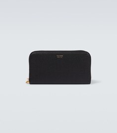 Кожаный кошелек с логотипом Tom Ford, черный
