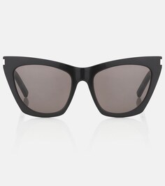 Солнцезащитные очки SL 214 Kate в оправе «кошачий глаз» Saint Laurent, черный