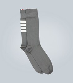 Классические носки с 4 полосками Thom Browne, серый