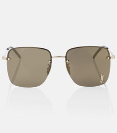 Солнцезащитные очки-авиаторы SL 312 Saint Laurent, коричневый