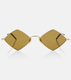 Солнцезащитные очки SL 302 Lisa в форме ромба Saint Laurent, коричневый