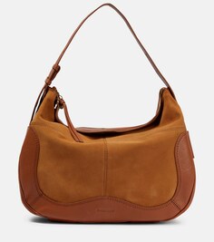Замшевая сумка через плечо Hana среднего размера See By Chloé, коричневый