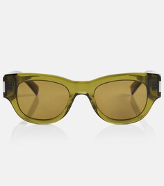 Квадратные солнцезащитные очки SL 573 Saint Laurent, зеленый