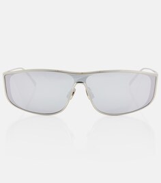 Солнцезащитные очки прямоугольной формы SL 605 Saint Laurent, серебряный