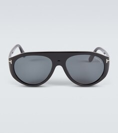 Солнцезащитные очки-авиаторы из ацетата Tom Ford, черный
