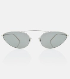 Солнцезащитные очки SL 538 &quot;кошачий глаз&quot; Saint Laurent, серебряный