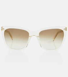SL 548 Тонкие солнцезащитные очки «кошачий глаз» Saint Laurent, желтый