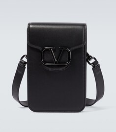 Кожаная сумка через плечо Locò Mini Valentino Garavani, черный